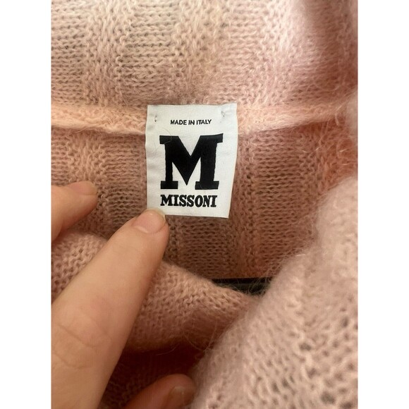 Vintage M Missoni Women’s Light Sweater Wool Blend, Sz 44 IT/ 8 US Italy Zig Zag - Picture 5 of 9